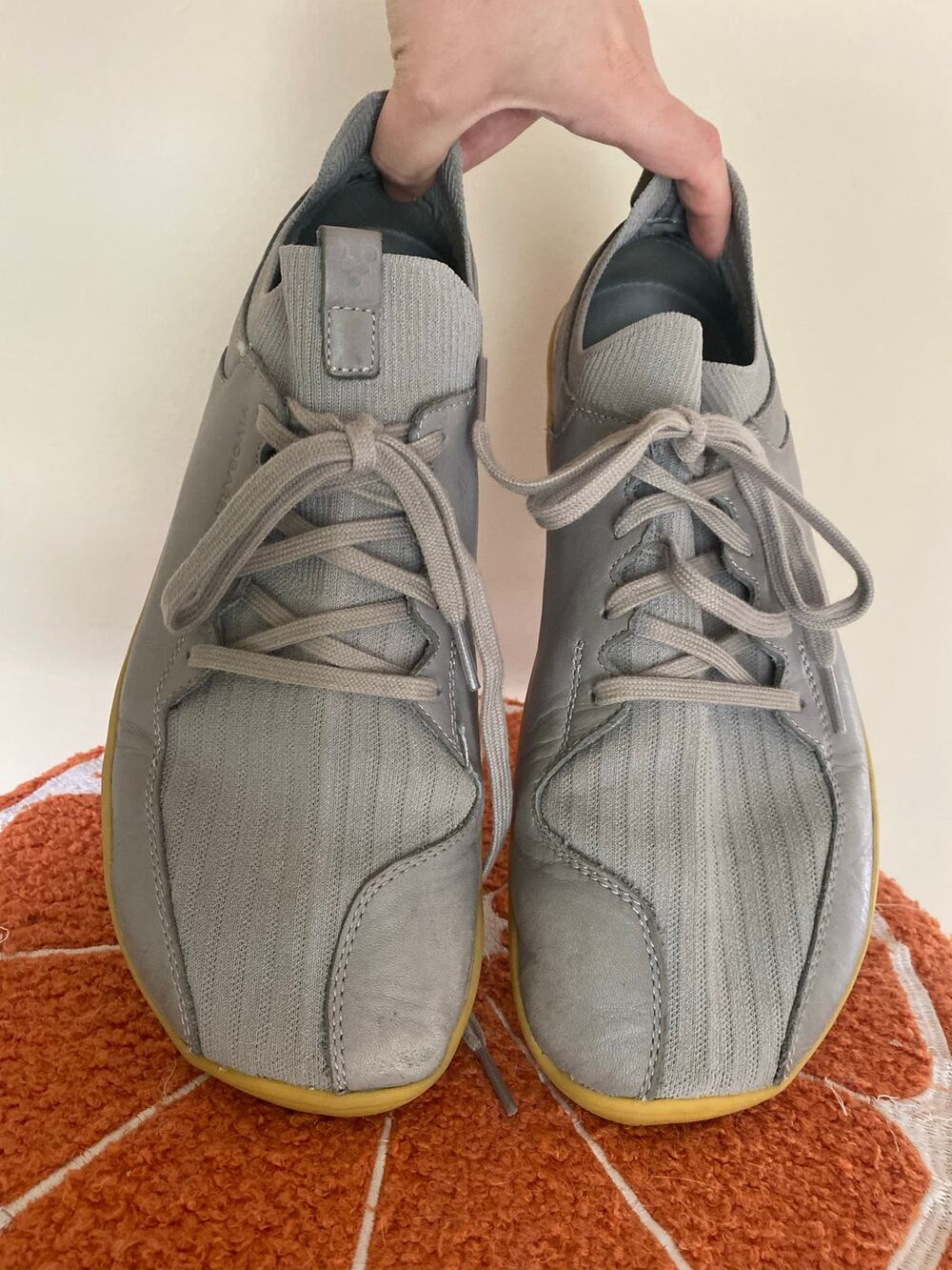 Vivobarefoot Primus Lite Leather Gray Mens Sz 12/ 45